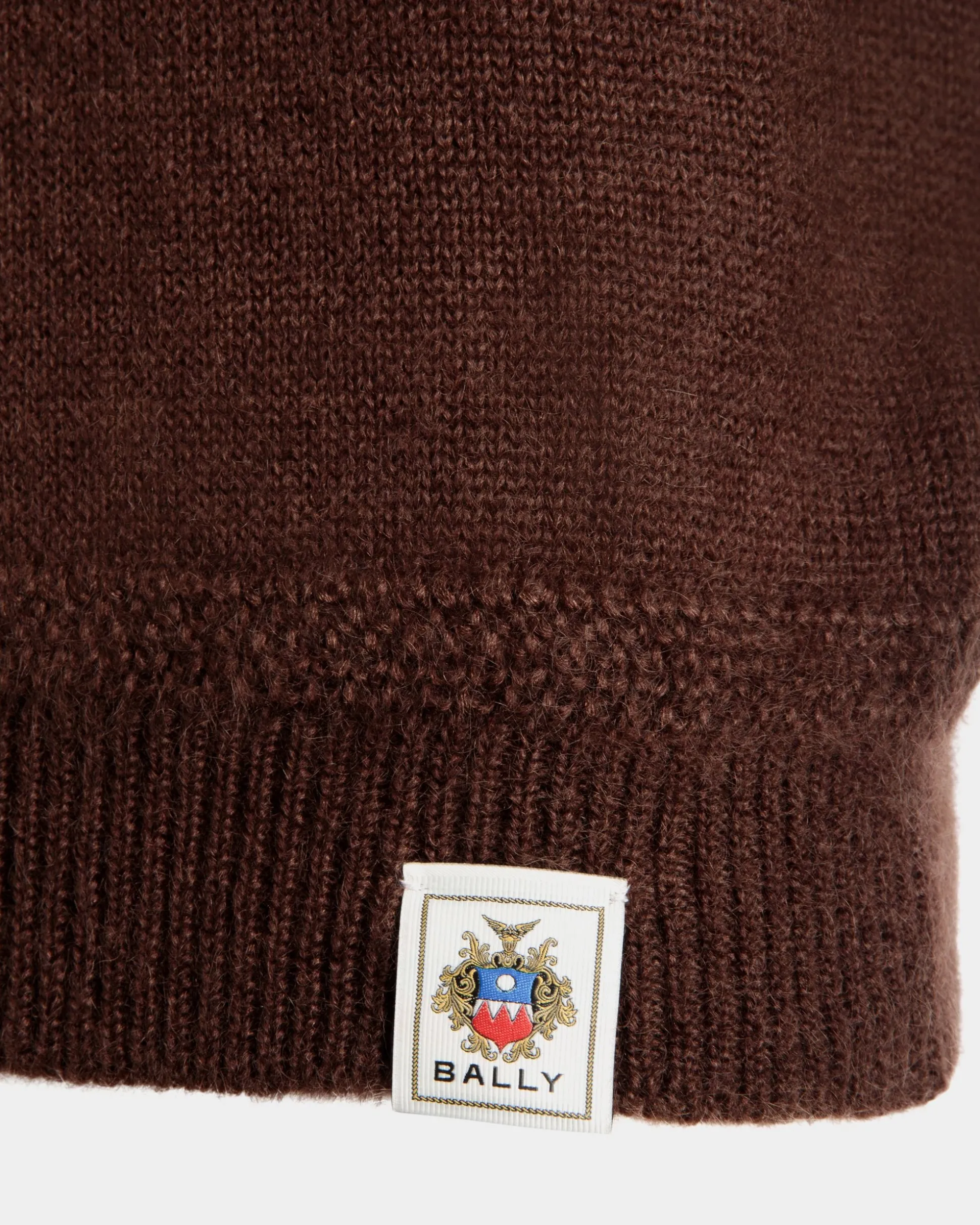 Rundhalspullover Aus Mohair Und Seide In Braun