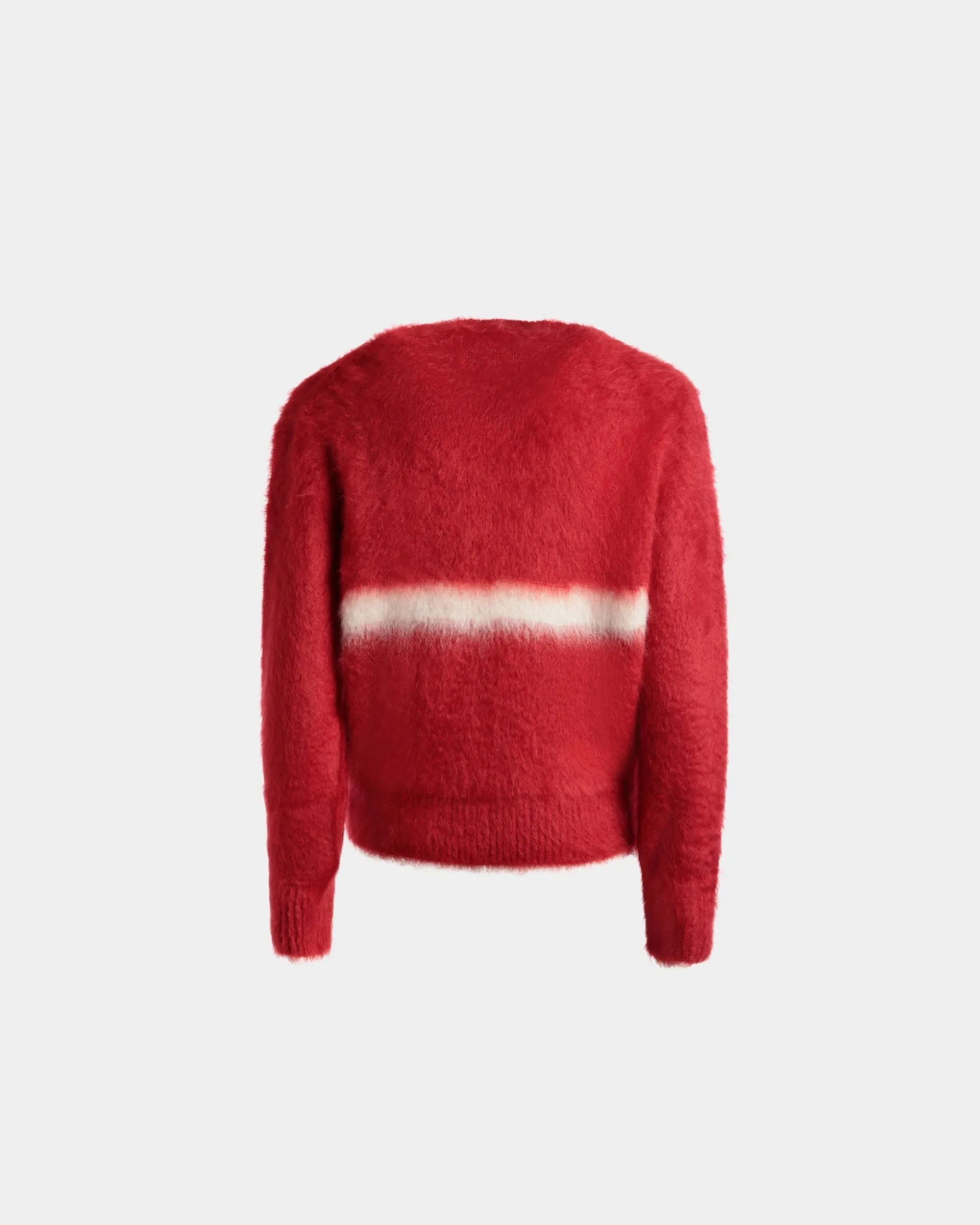 Rundhalspullover Aus Mohair Und Seide In Rot
