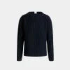 Rundhalspullover Aus Wolle In Navy Blue