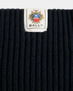 Rundhalspullover Aus Wolle In Navy Blue