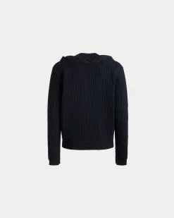 Rundhalspullover Aus Wolle In Navy Blue Aus Der Adrien Brody Travel-Kollektion