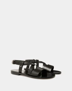 Sandale Salis Aus Leder In Schwarz
