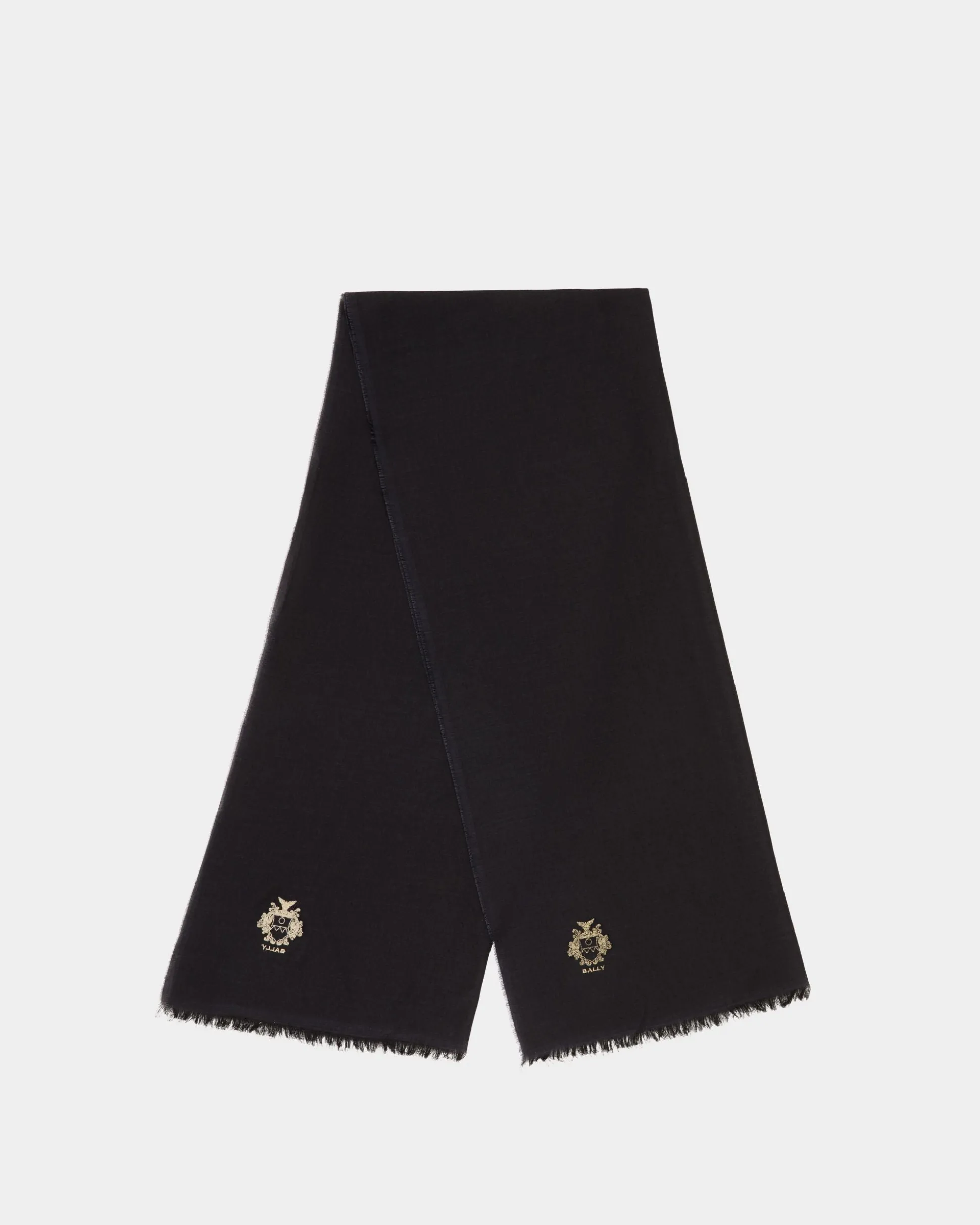 Schal Aus Kaschmir-Seiden-Gemisch In Navy Blue Aus Der Adrien Brody Travel-Kollektion