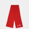 Schal Aus Wolle In Candy Red Mit Logo