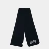 Schal Aus Wolle In Navy Blue Mit Logo