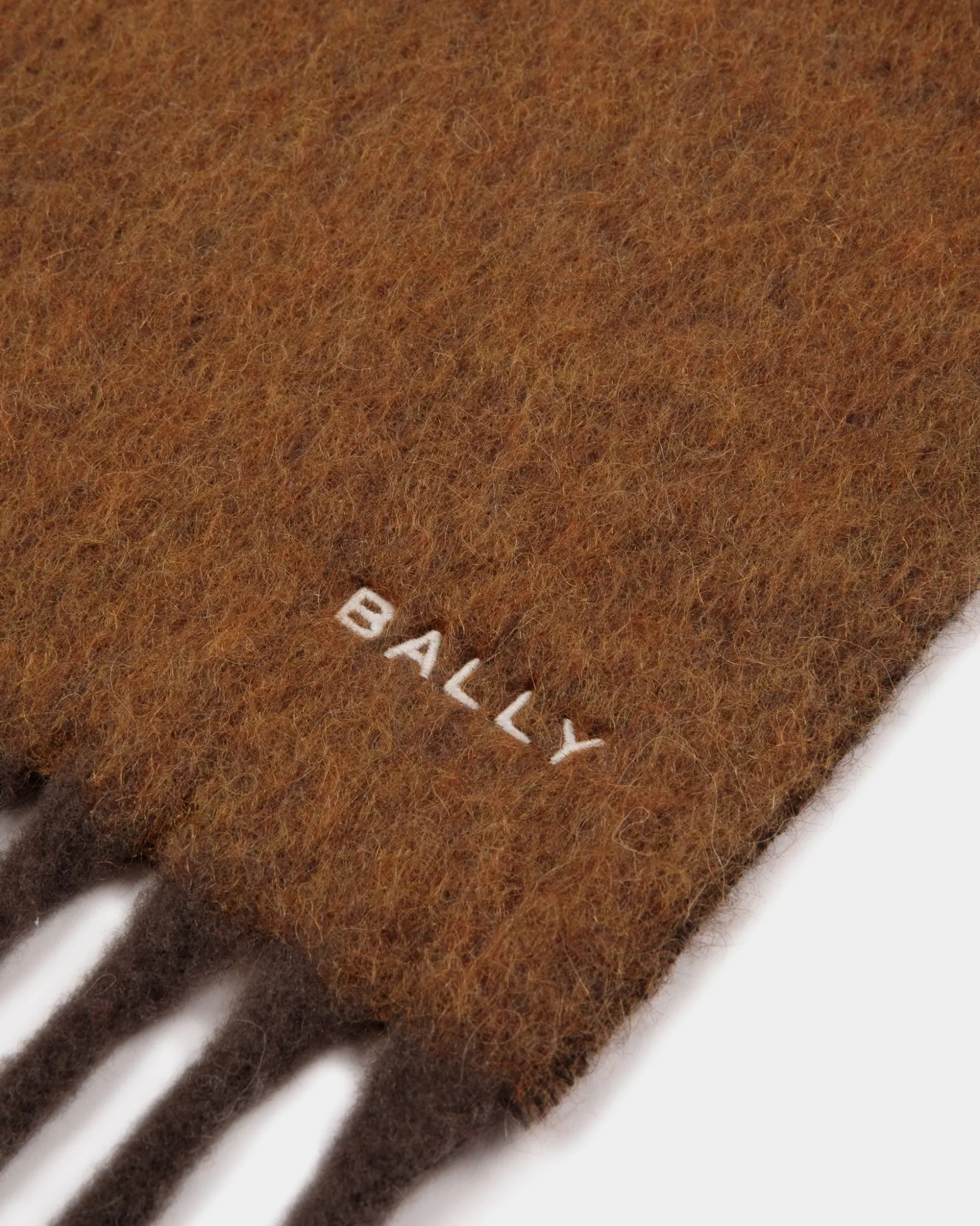 Schal Aus Wollmix In Ebenholz Und Braun