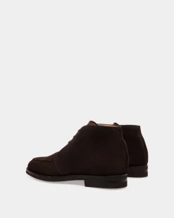 Schoenen Bootie Aus Veloursleder In Ebenholzschwarz