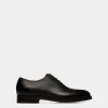 Schoenen Oxford-Schuhe Aus Genarbtem Leder In Schwarz