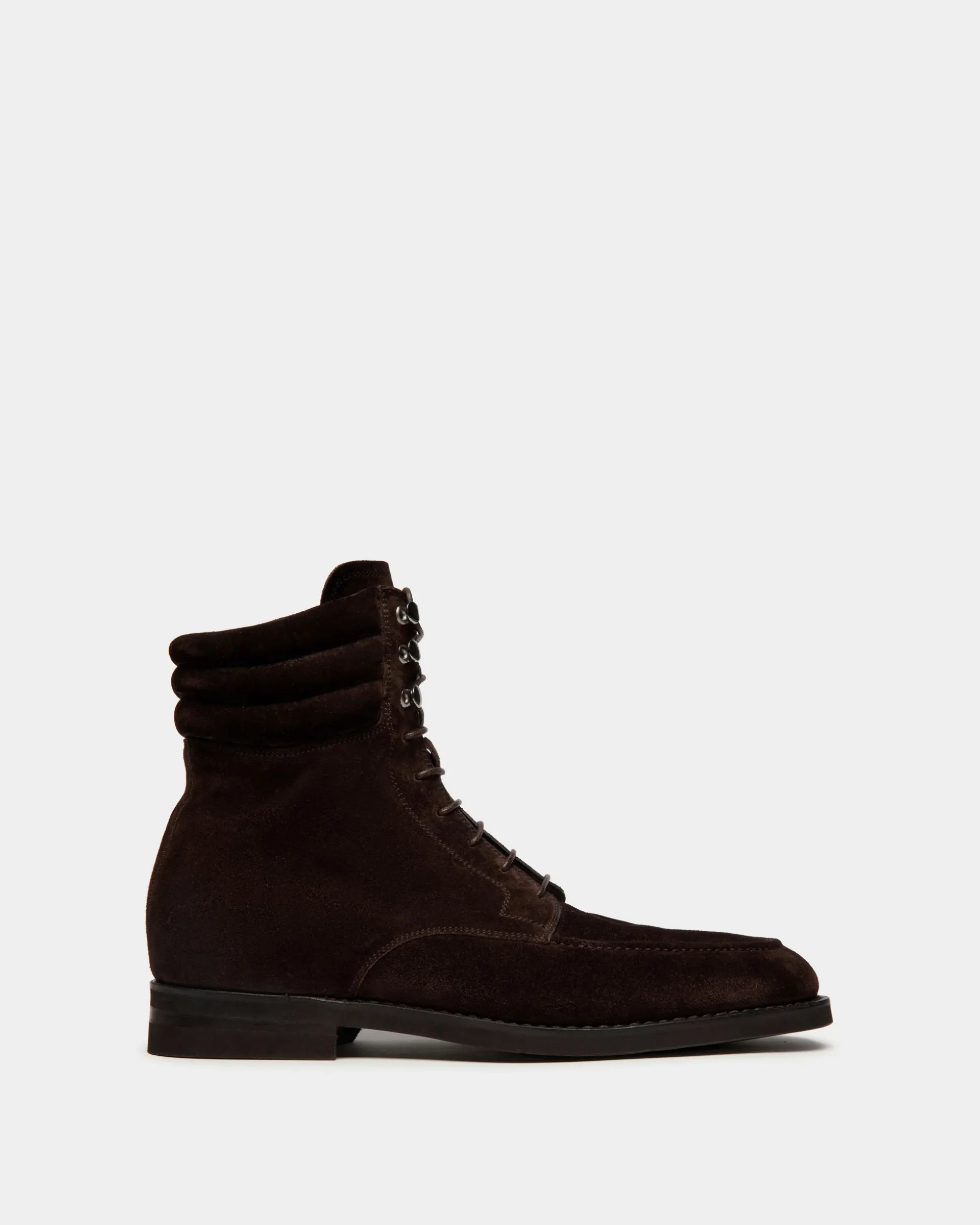 Schoenen Stiefelette Aus Veloursleder In Ebenholz