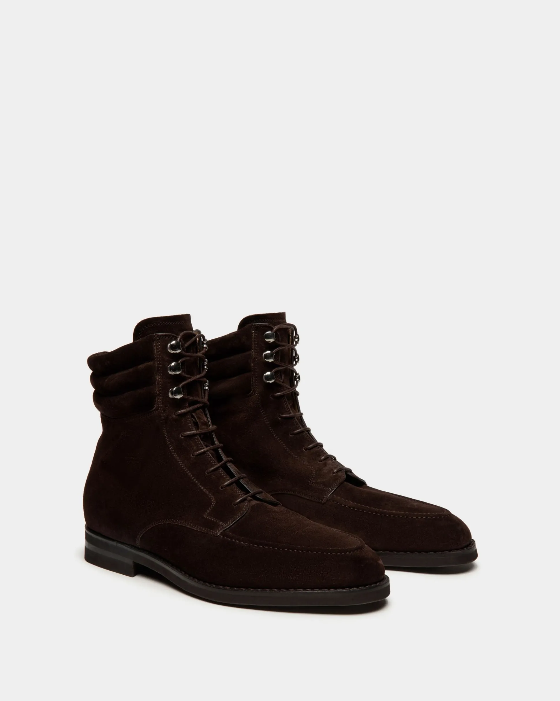 Schoenen Stiefelette Aus Veloursleder In Ebenholz