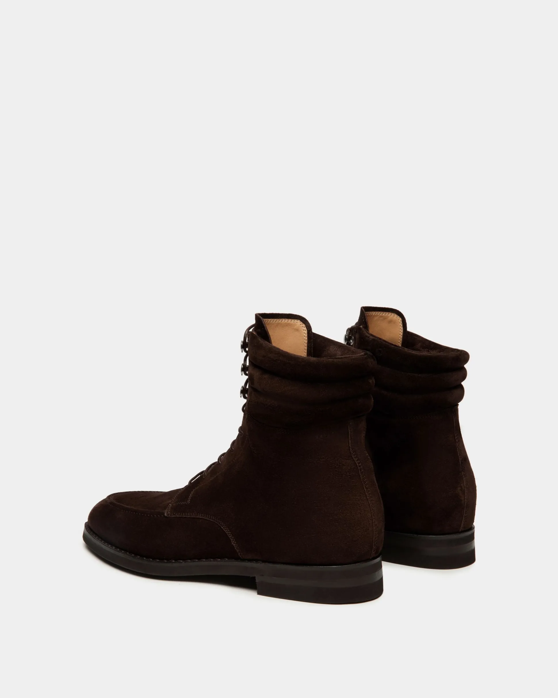 Schoenen Stiefelette Aus Veloursleder In Ebenholz