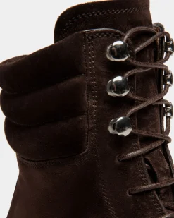Schoenen Stiefelette Aus Veloursleder In Ebenholz