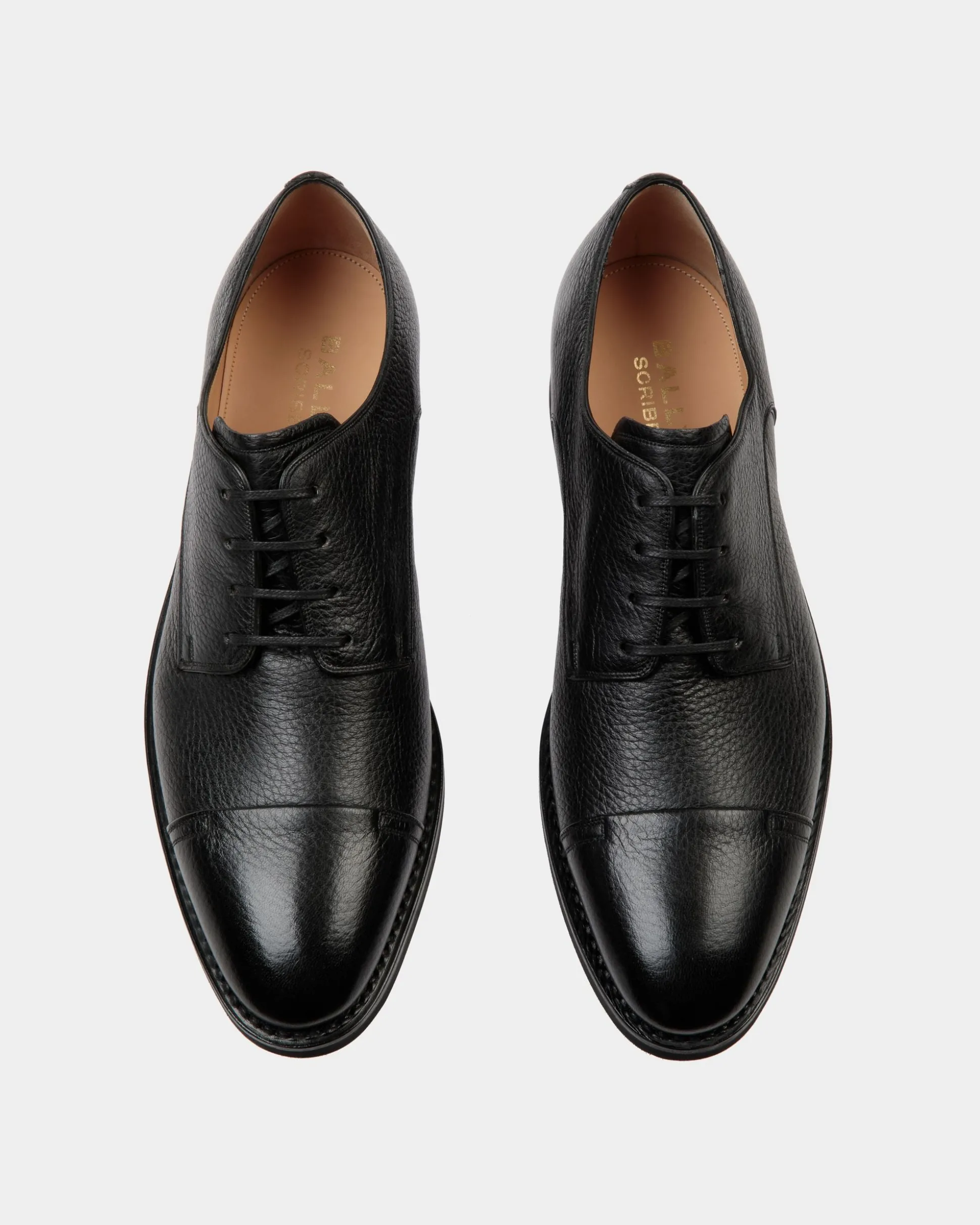 Scribe Un Derby-Schuh Aus Hirschleder In Schwarz
