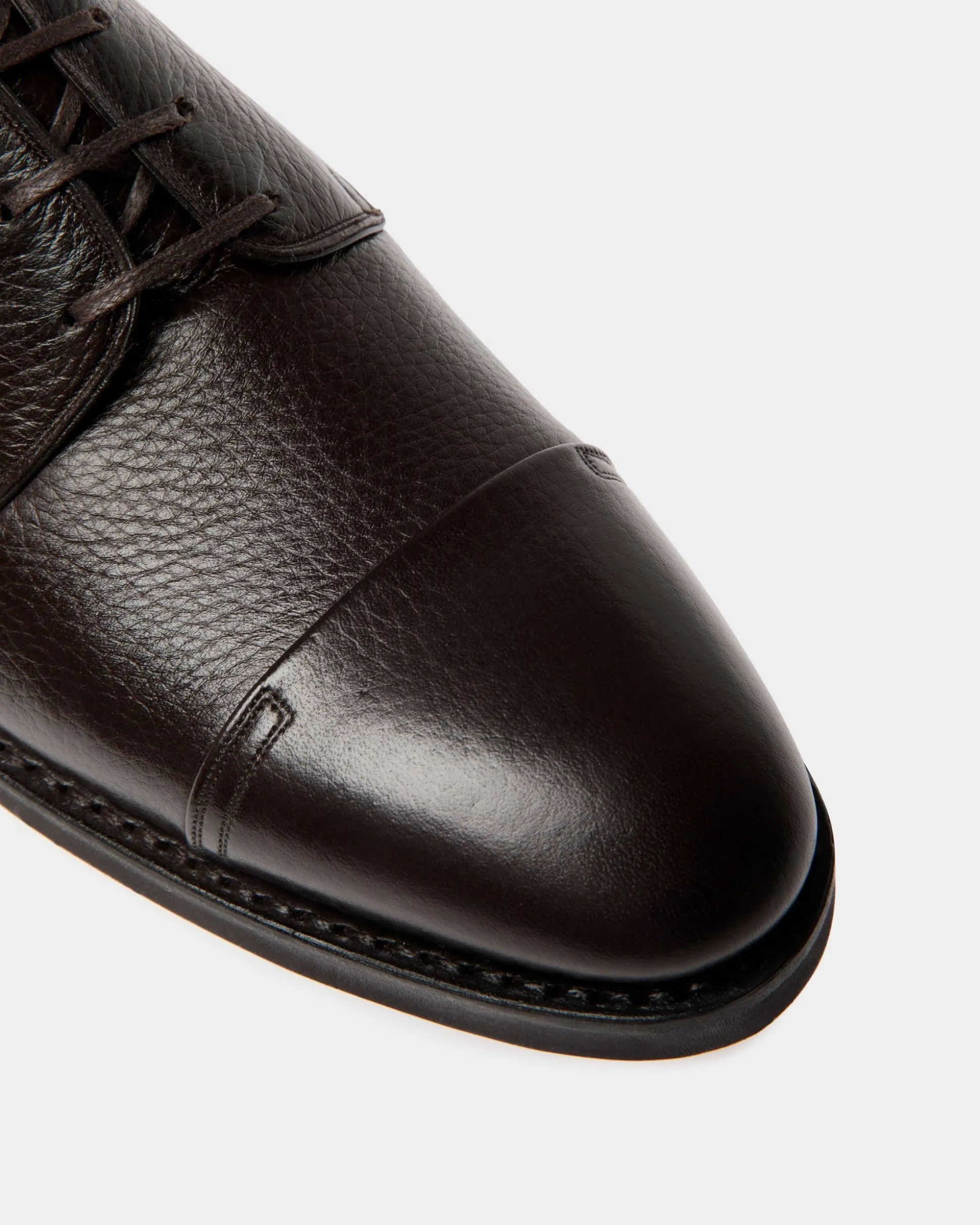 Scribe Un Derby-Schuh Aus Hirschleder In Ebenholzschwarz