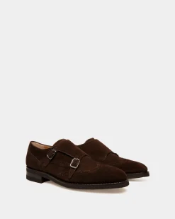 Scribe Un Monkstrap-Schuh Aus Veloursleder In Ebenholz