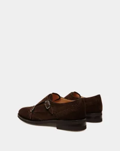 Scribe Un Monkstrap-Schuh Aus Veloursleder In Ebenholz