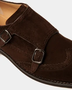 Scribe Un Monkstrap-Schuh Aus Veloursleder In Ebenholz
