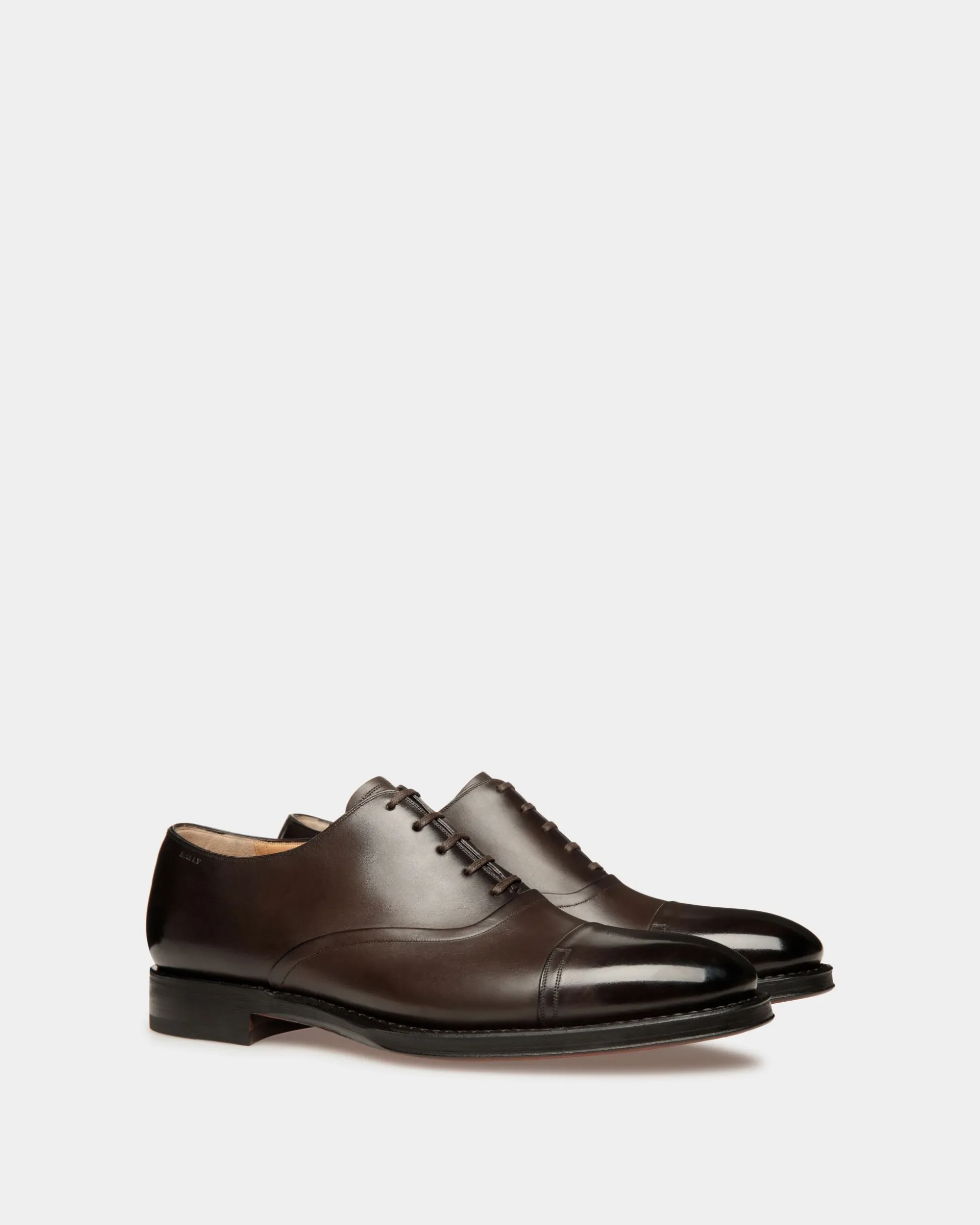 Scribe Un Oxford-Schuh Aus Leder In Ebenholz