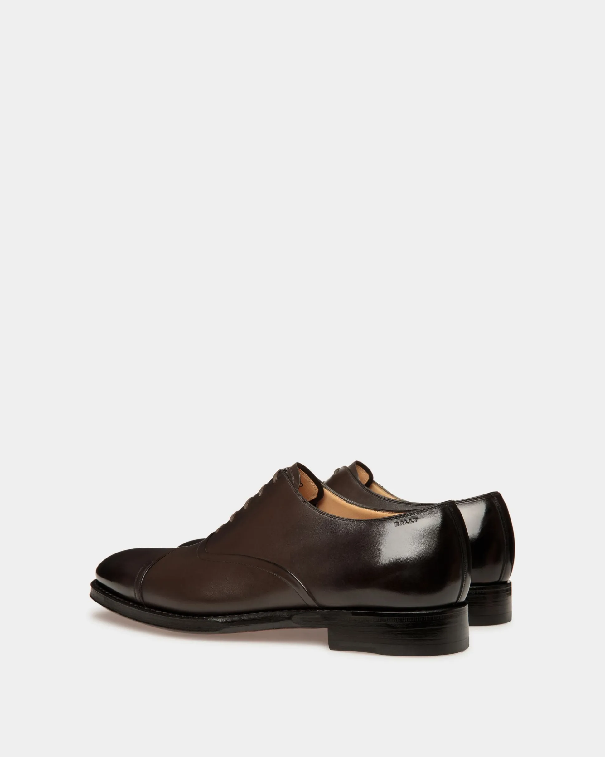 Scribe Un Oxford-Schuh Aus Leder In Ebenholz