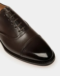 Scribe Un Oxford-Schuh Aus Leder In Ebenholz