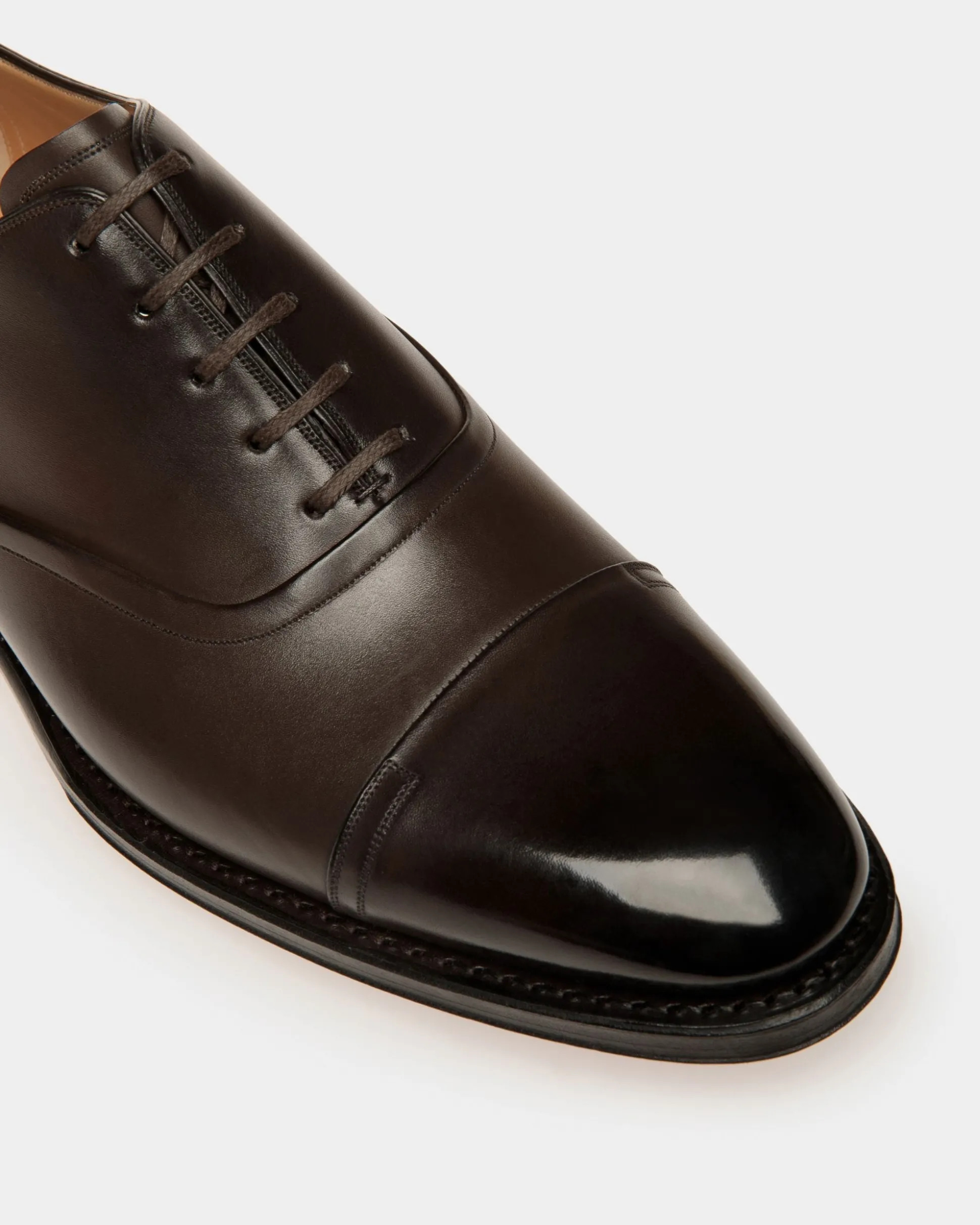 Scribe Un Oxford-Schuh Aus Leder In Ebenholz