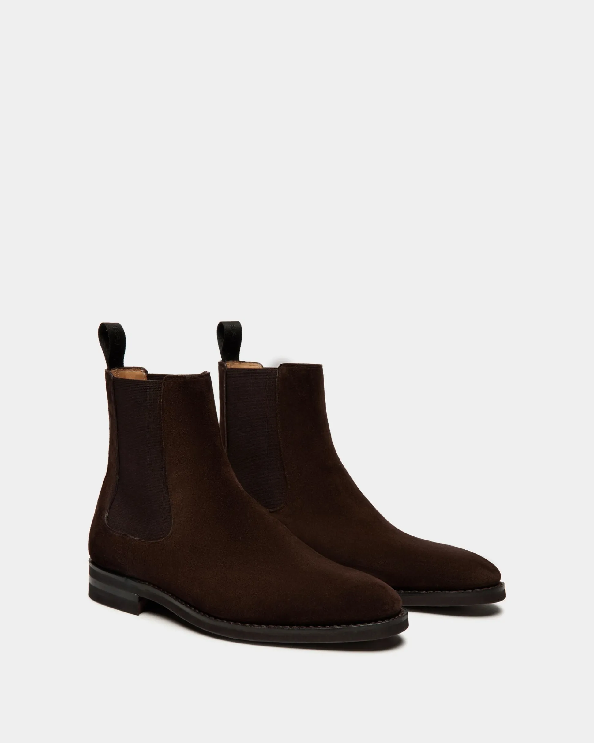 Scribe Un Stiefelette Aus Veloursleder In Ebenholz