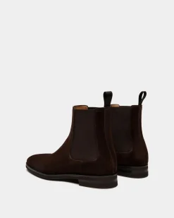 Scribe Un Stiefelette Aus Veloursleder In Ebenholz