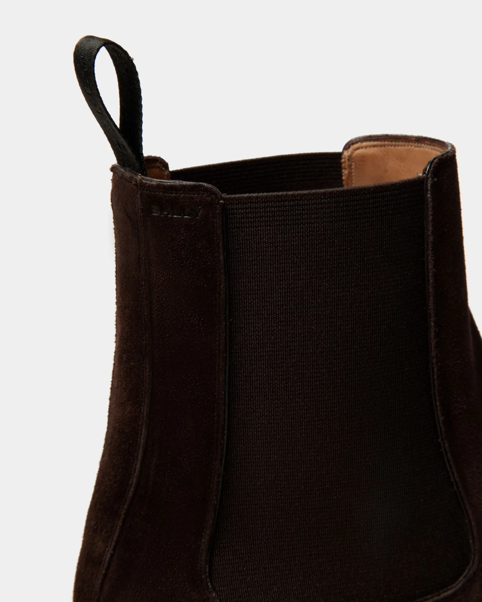 Scribe Un Stiefelette Aus Veloursleder In Ebenholz