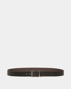 Shiffie 35 mm Verstellbarer Wendegürtel Aus Leder In Schwarz Und Ebenholz
