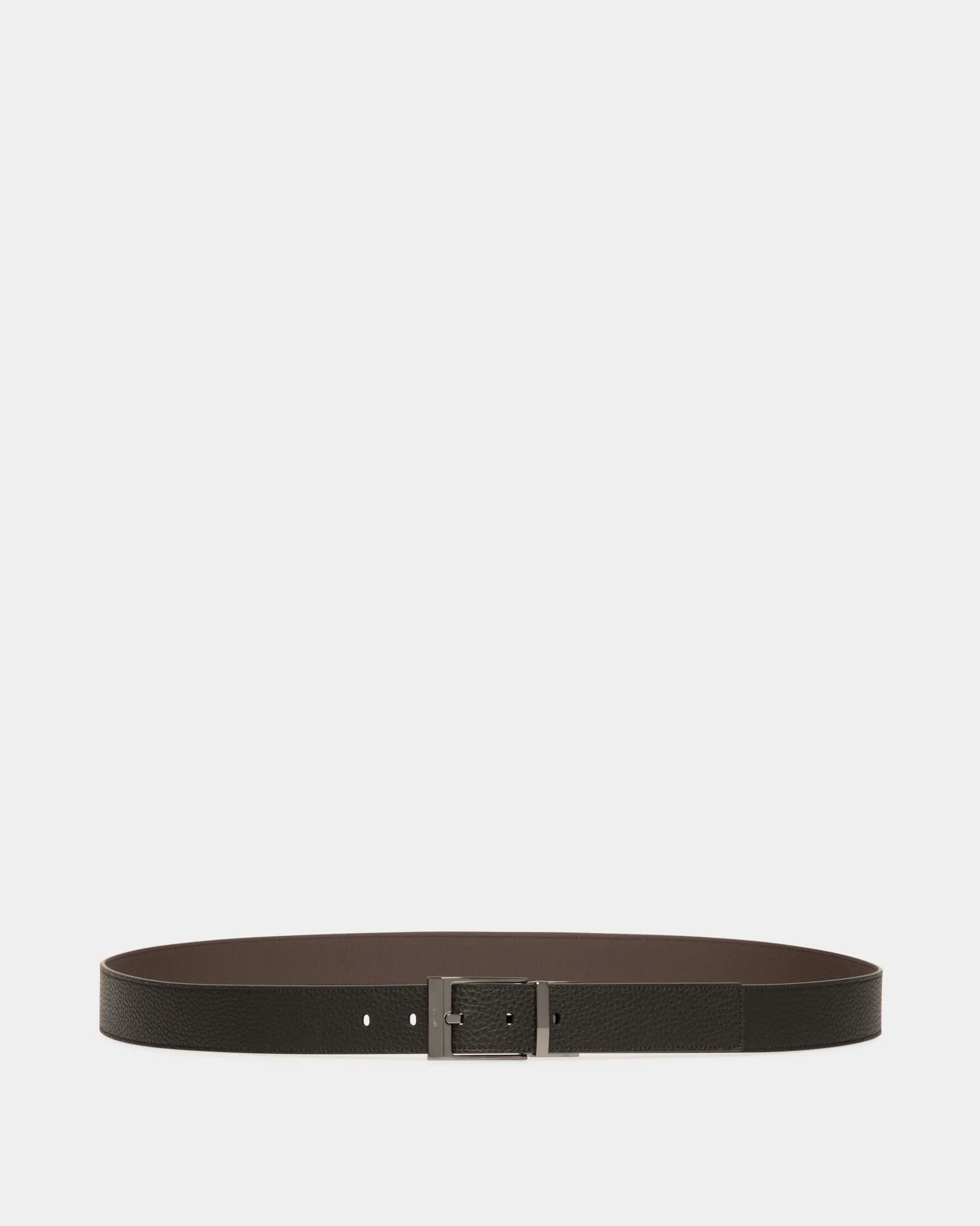 Shiffie 35 mm Verstellbarer Wendegürtel Aus Leder In Schwarz Und Ebenholz