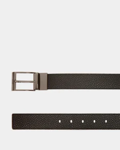 Shiffie 35 mm Verstellbarer Wendegürtel Aus Leder In Schwarz Und Ebenholz