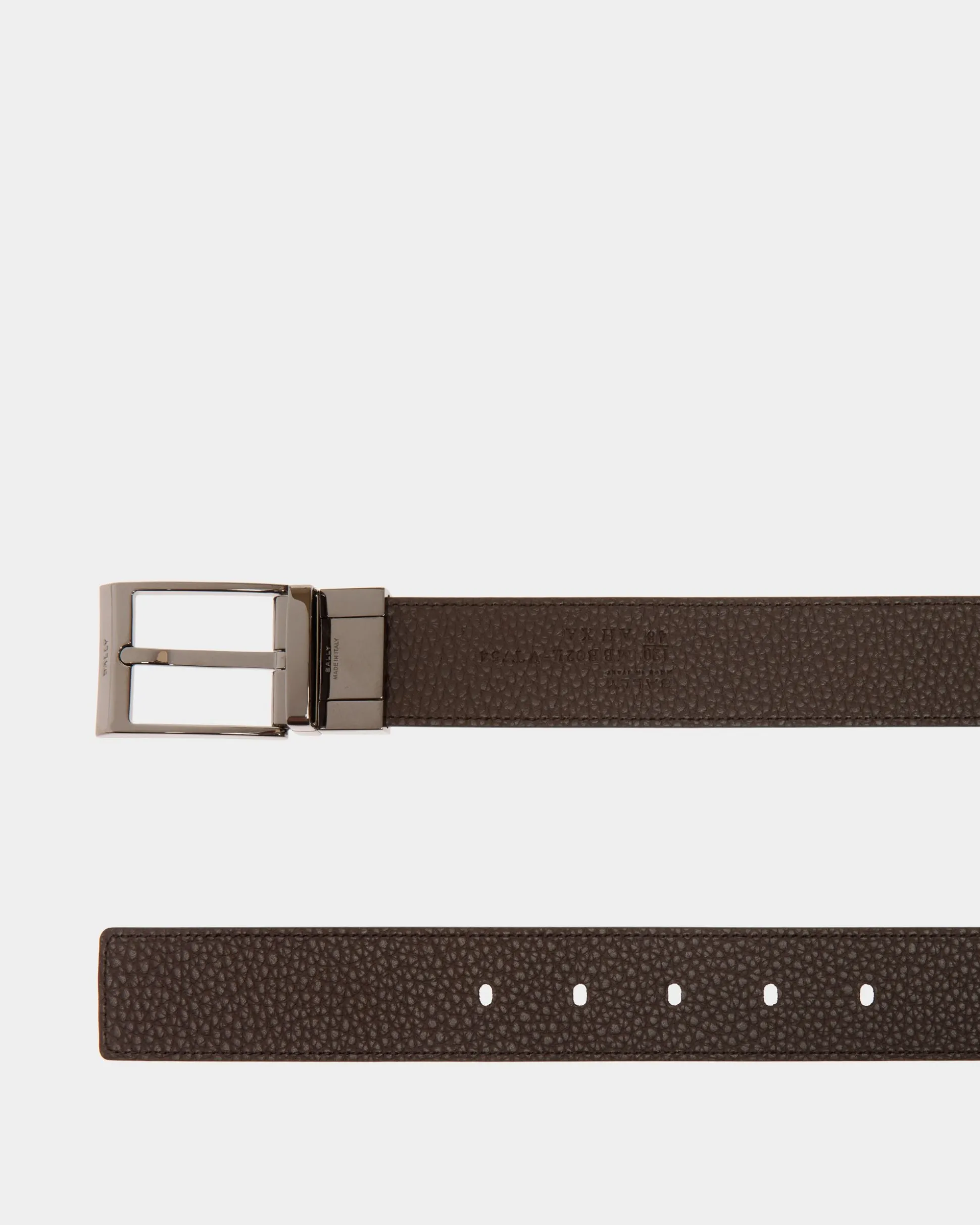 Shiffie 35 mm Verstellbarer Wendegürtel Aus Leder In Schwarz Und Ebenholz