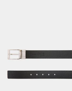 Shiffie 35 mm Verstellbarer Wendegürtel Aus Leder In Navy Blue Und Schwarz
