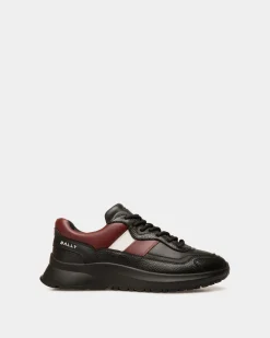 Sneaker Aus Leder In Schwarz Und Heritage Red