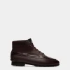 Stiefelette Plume Aus Leder In Ebenholzfarbe
