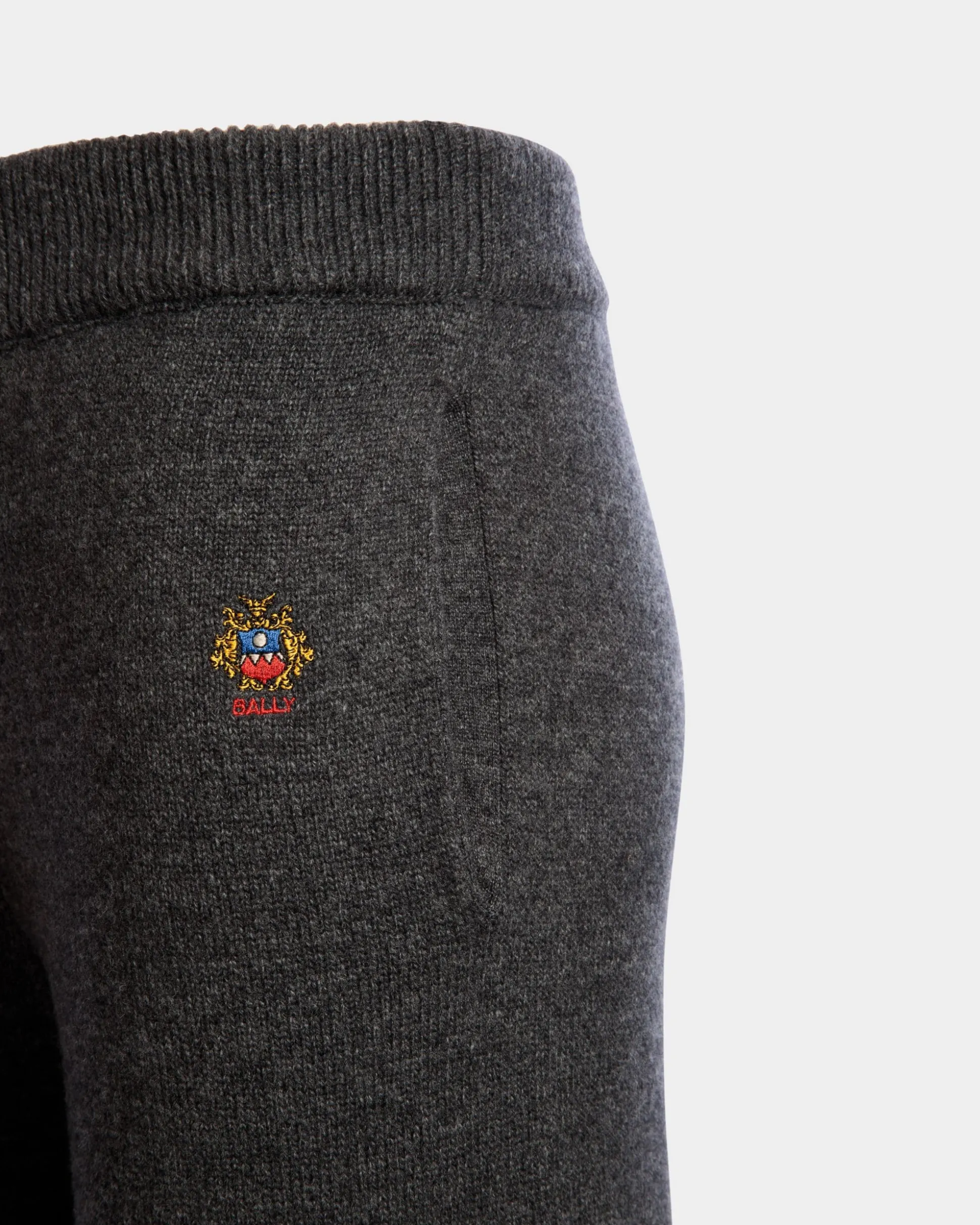 Strickhose Aus Wolle-Kaschmir-Mix In Dunkelgrau