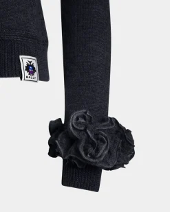 Strickoberteil Aus Mohair Und Seide In Navy Blue