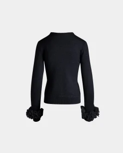 Strickoberteil Aus Mohair Und Seide In Navy Blue