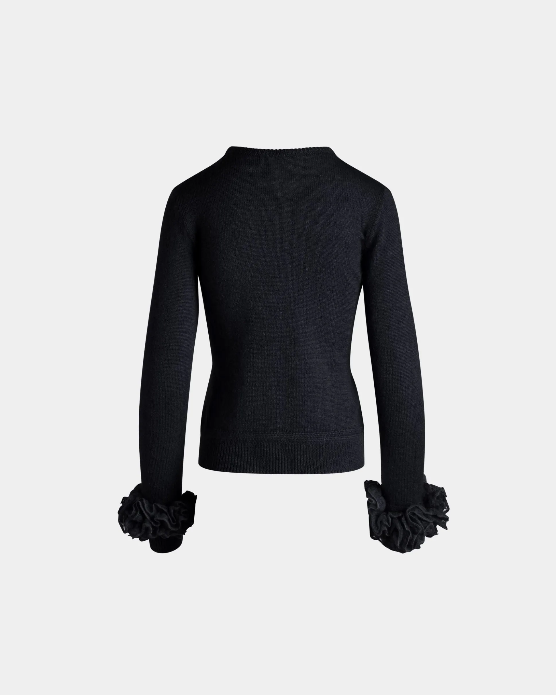 Strickoberteil Aus Mohair Und Seide In Navy Blue