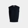 Strickweste Aus Mohair Und Seide In Navy Blue