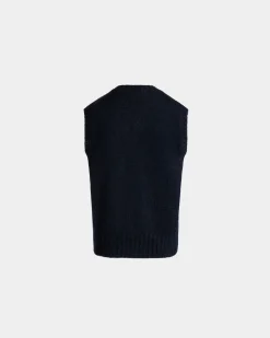 Strickweste Aus Mohair Und Seide In Navy Blue