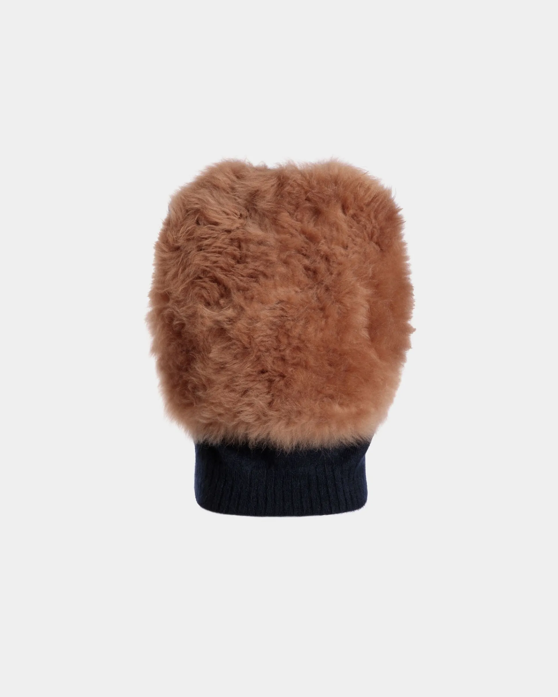 Strickweste Aus Mohair Und Seide In Navy Blue Und Praline Beige