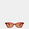 Sue Sonnenbrille Aus Rotem Acetat