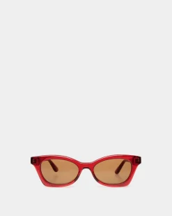 Sue Sonnenbrille Aus Rotem Acetat
