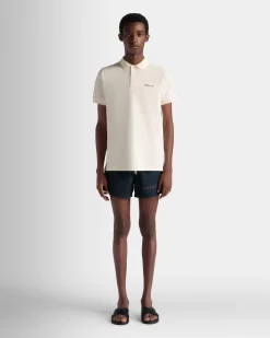 Summer Capsule Poloshirt Aus Weißer Baumwolle