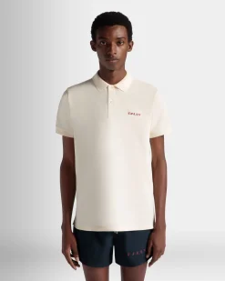 Summer Capsule Poloshirt Aus Weißer Baumwolle