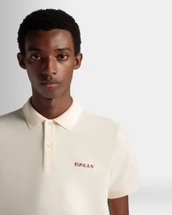 Summer Capsule Poloshirt Aus Weißer Baumwolle