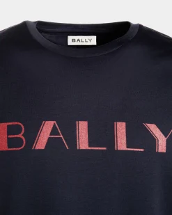Summer Capsule T-Shirt Aus Baumwolle In Marineblau