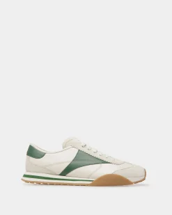 Sussex Sneaker Aus Leder In Staubweiß Und Kelly Green