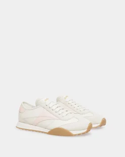 Sussex Sneaker Aus Leder in Staubweiß und Rosé